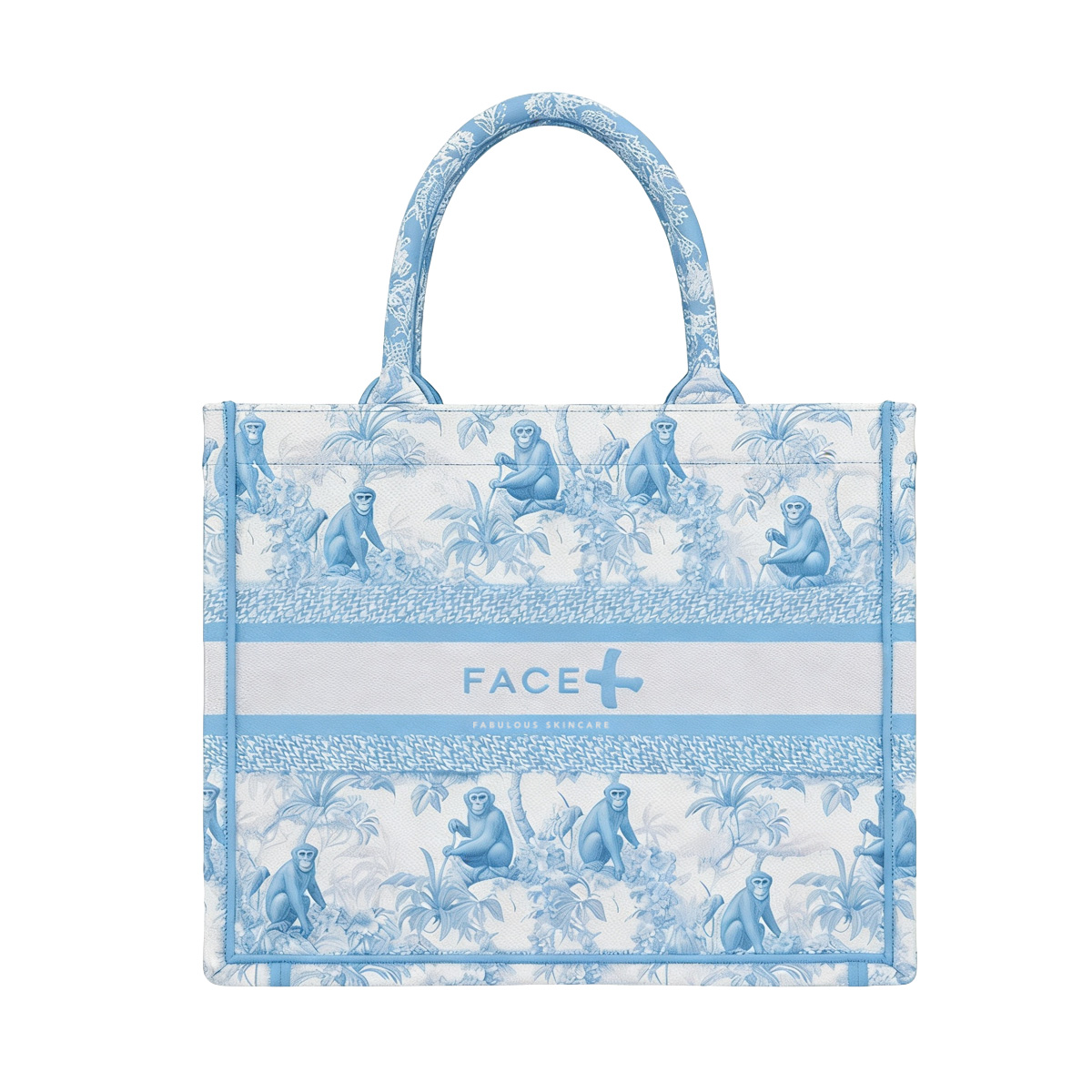 borsa tela azzurra